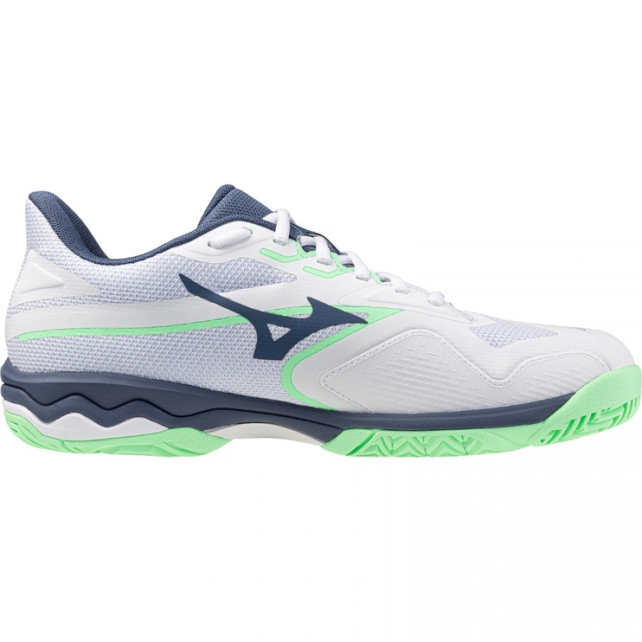 Mizuno Wave Exceed Light 2 Clay White Green Blue Sneakers