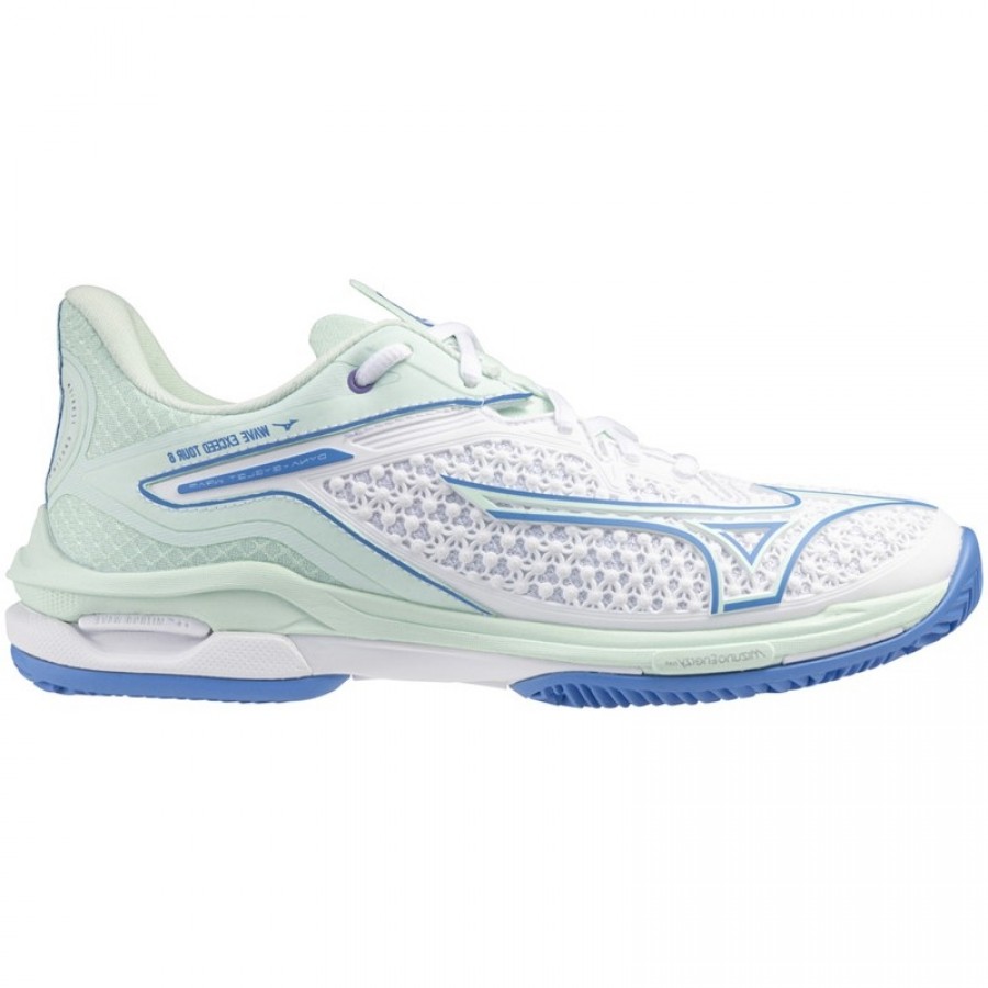 Zapatillas Mizuno Wave Exceed Tour 6 Clay Blanco Azul Mujer